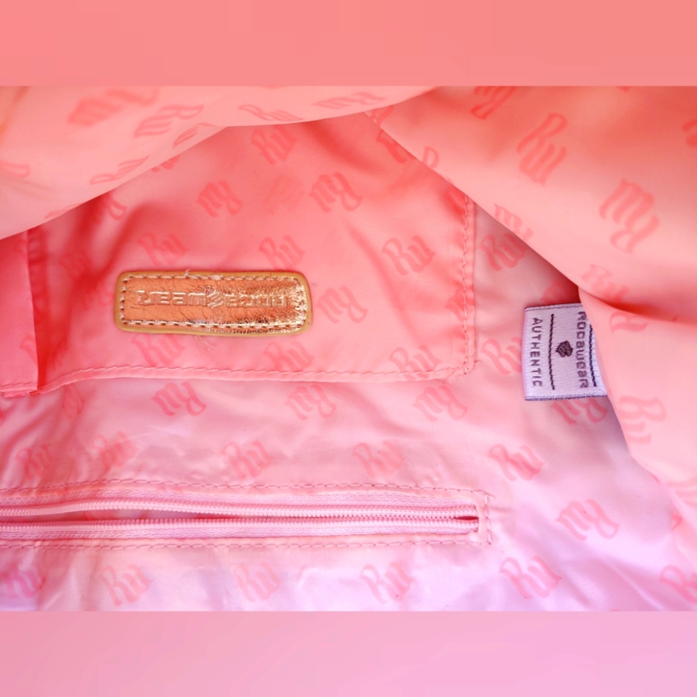 Rocawear Tan Quilted String Backpack - image 3